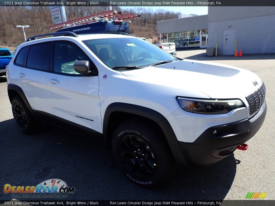 2021 Jeep Cherokee Traihawk 4x4 Bright White / Black Photo #8