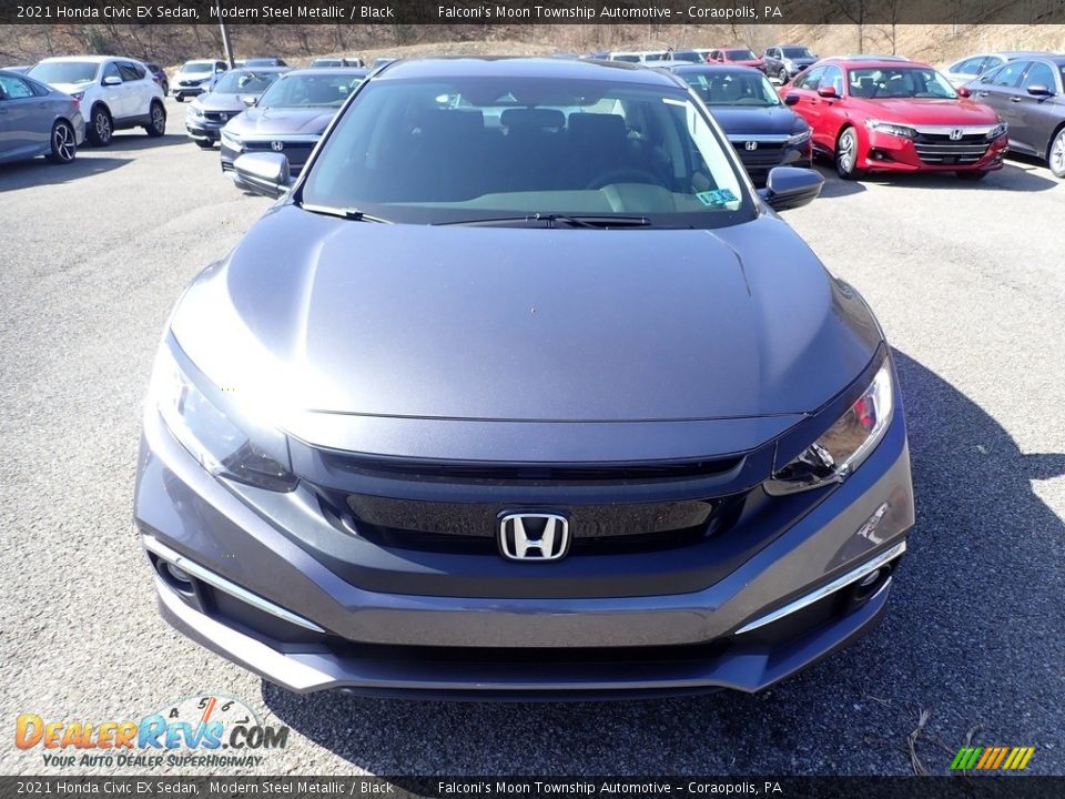 2021 Honda Civic EX Sedan Modern Steel Metallic / Black Photo #6