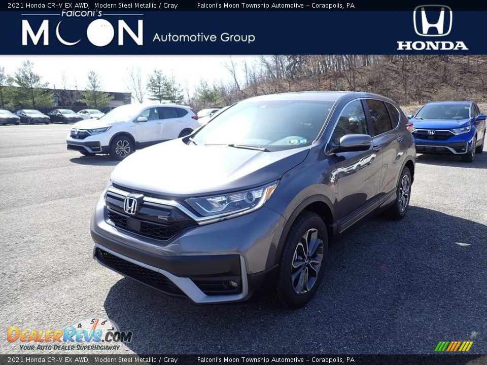 2021 Honda CR-V EX AWD Modern Steel Metallic / Gray Photo #1