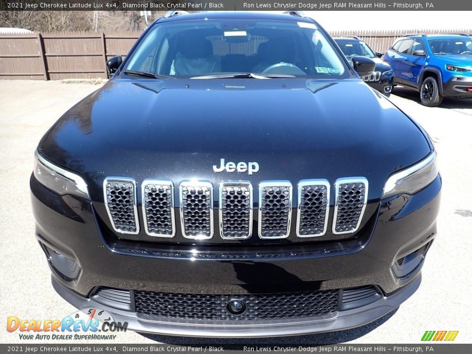 2021 Jeep Cherokee Latitude Lux 4x4 Diamond Black Crystal Pearl / Black Photo #9