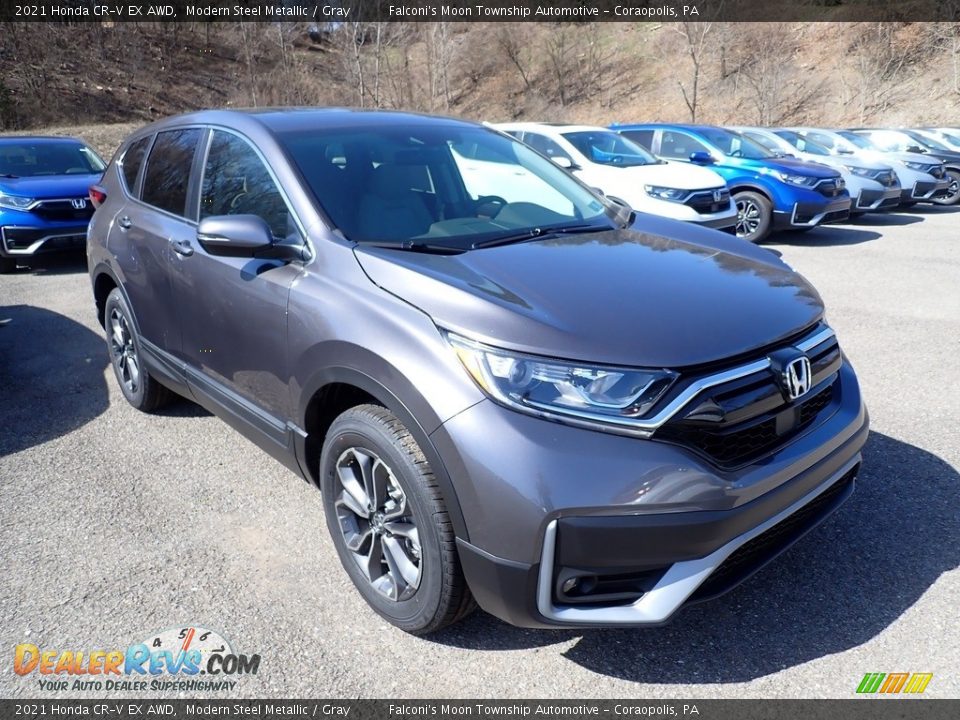 2021 Honda CR-V EX AWD Modern Steel Metallic / Gray Photo #5