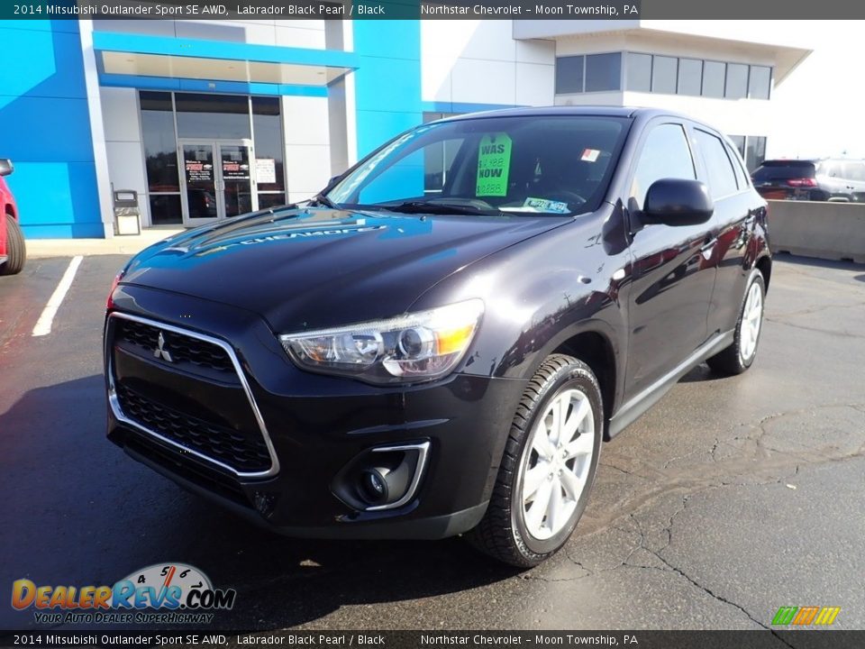 2014 Mitsubishi Outlander Sport SE AWD Labrador Black Pearl / Black Photo #2