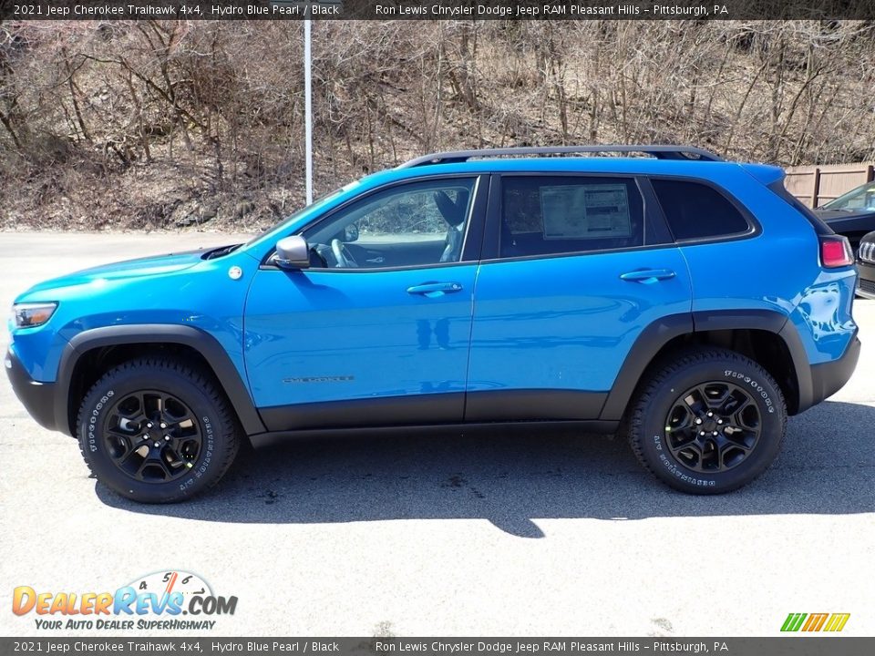 2021 Jeep Cherokee Traihawk 4x4 Hydro Blue Pearl / Black Photo #2