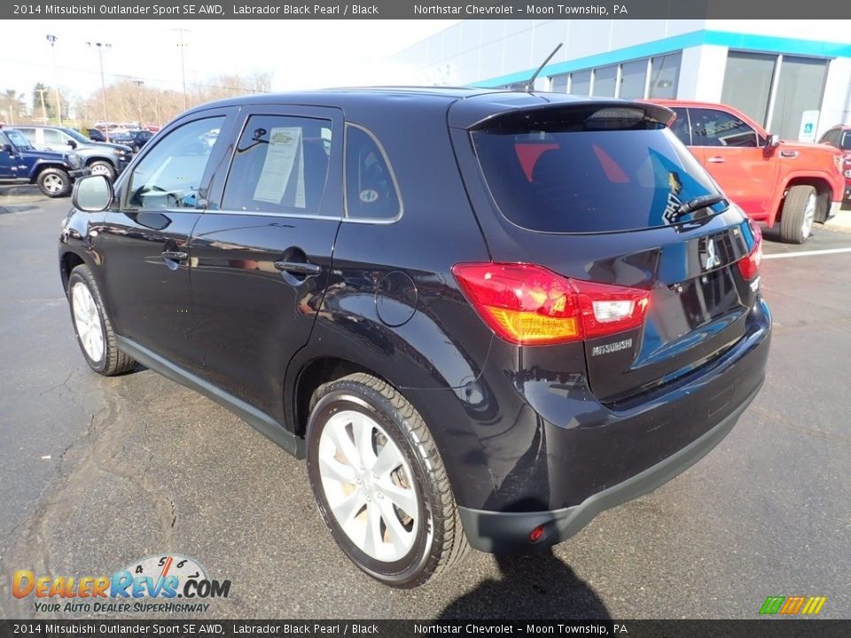 2014 Mitsubishi Outlander Sport SE AWD Labrador Black Pearl / Black Photo #4