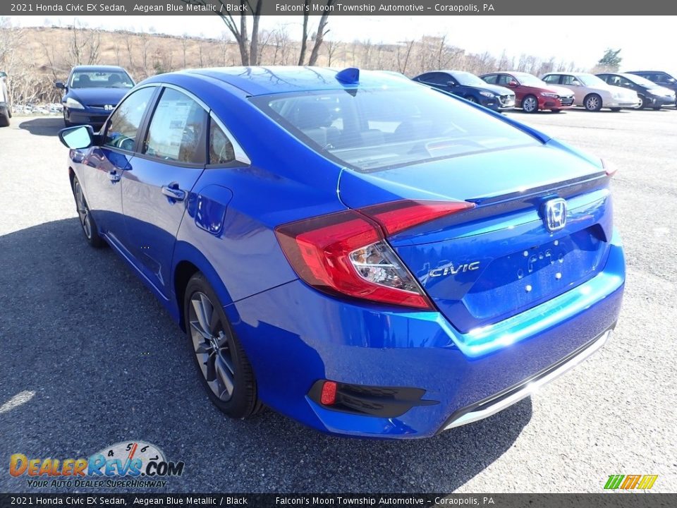 2021 Honda Civic EX Sedan Aegean Blue Metallic / Black Photo #2