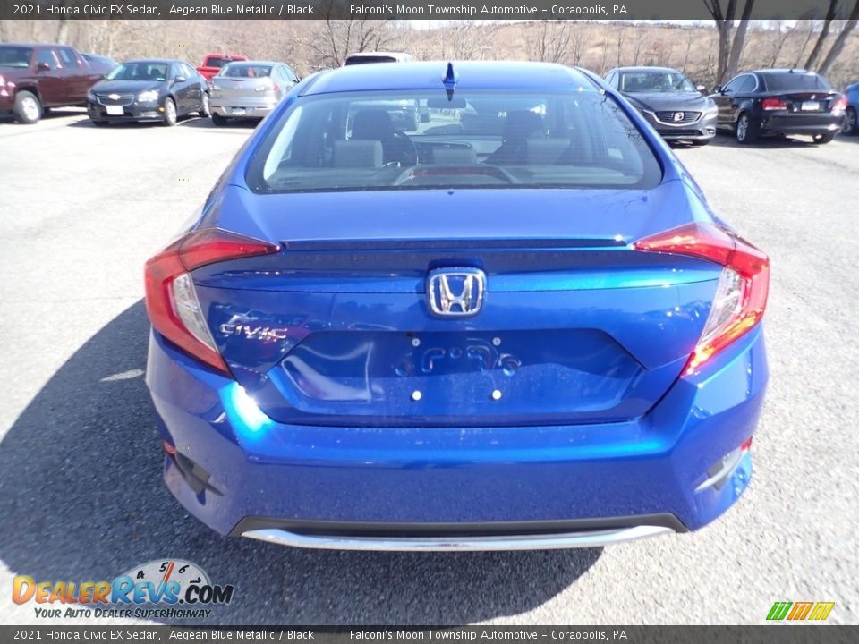 2021 Honda Civic EX Sedan Aegean Blue Metallic / Black Photo #3