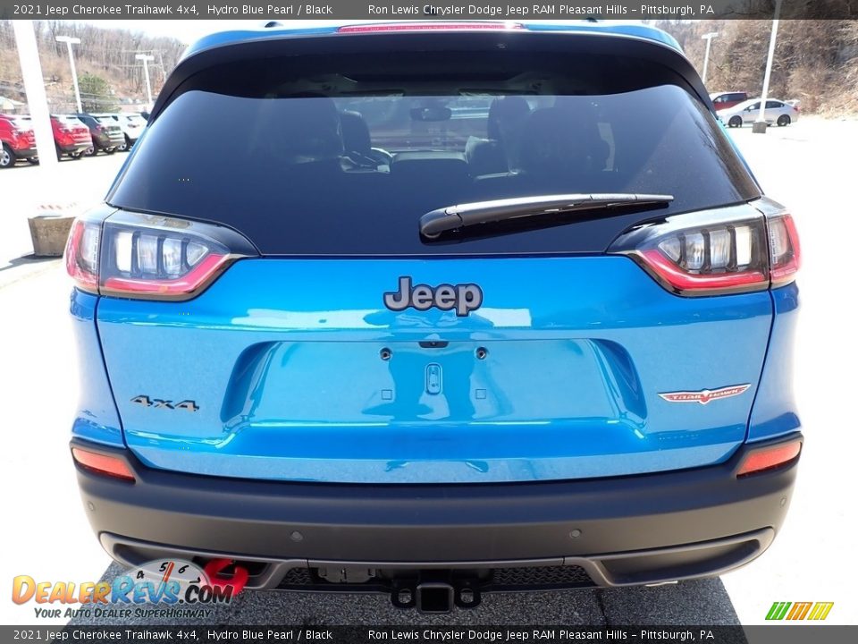 2021 Jeep Cherokee Traihawk 4x4 Hydro Blue Pearl / Black Photo #4