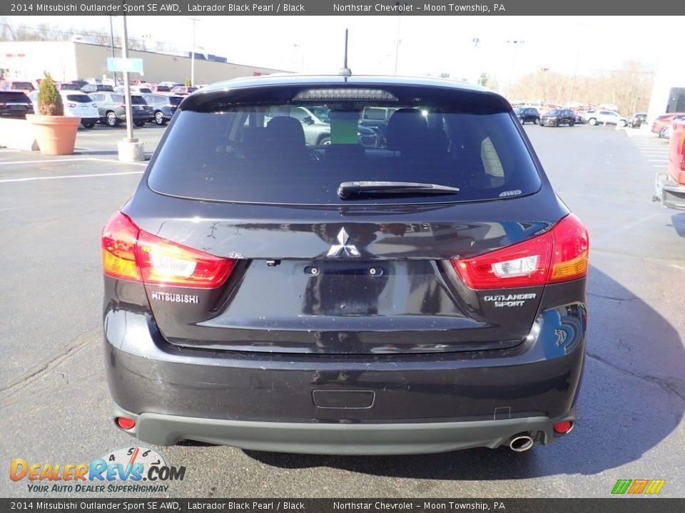 2014 Mitsubishi Outlander Sport SE AWD Labrador Black Pearl / Black Photo #6