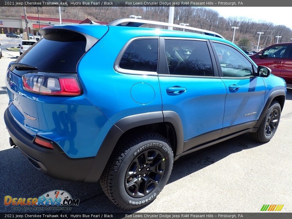 2021 Jeep Cherokee Traihawk 4x4 Hydro Blue Pearl / Black Photo #6