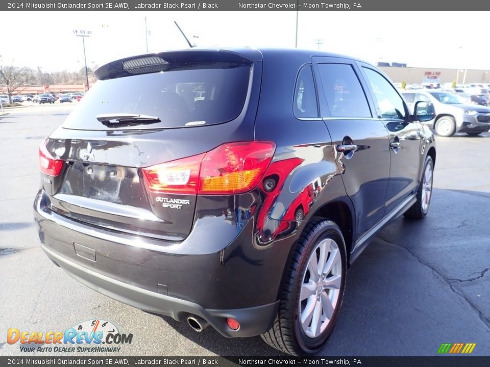 2014 Mitsubishi Outlander Sport SE AWD Labrador Black Pearl / Black Photo #8