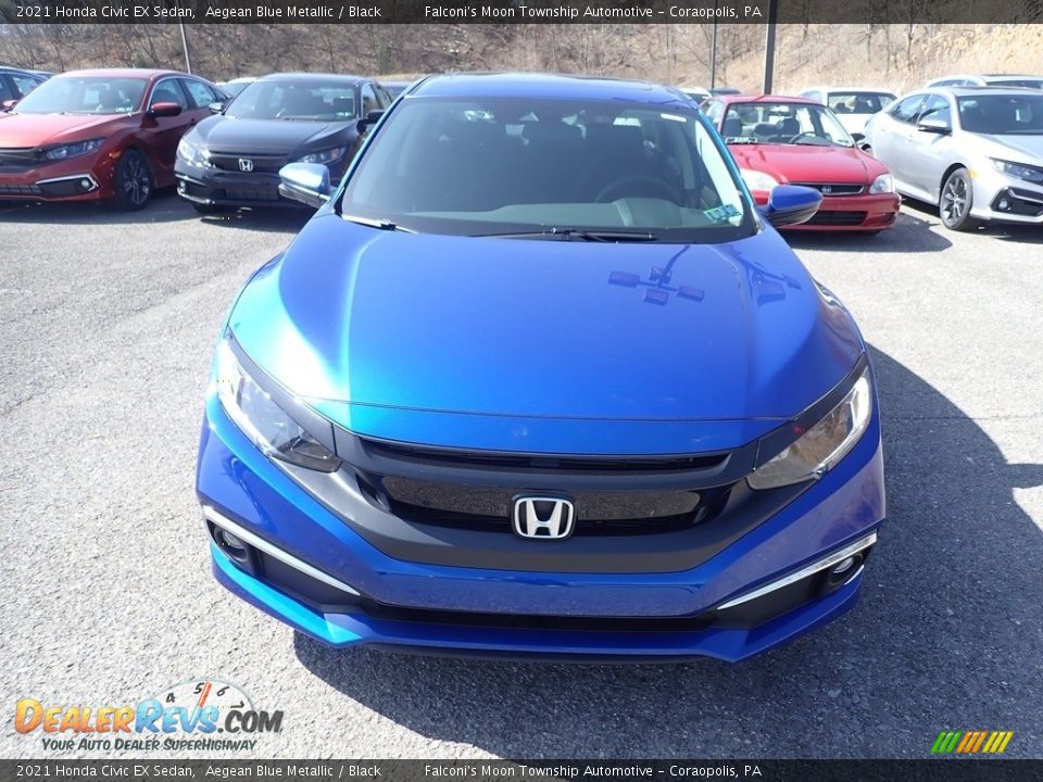 2021 Honda Civic EX Sedan Aegean Blue Metallic / Black Photo #6