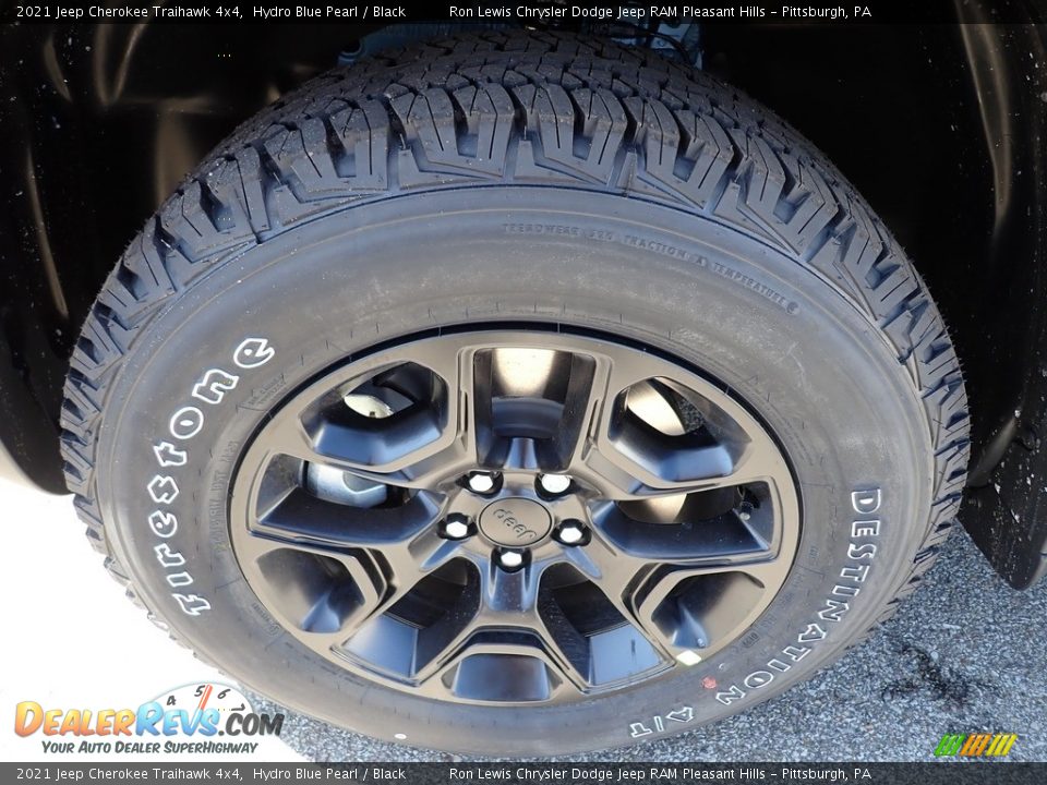 2021 Jeep Cherokee Traihawk 4x4 Hydro Blue Pearl / Black Photo #10