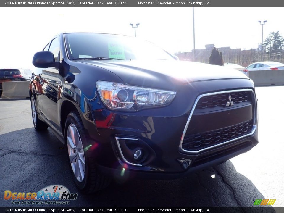 2014 Mitsubishi Outlander Sport SE AWD Labrador Black Pearl / Black Photo #12