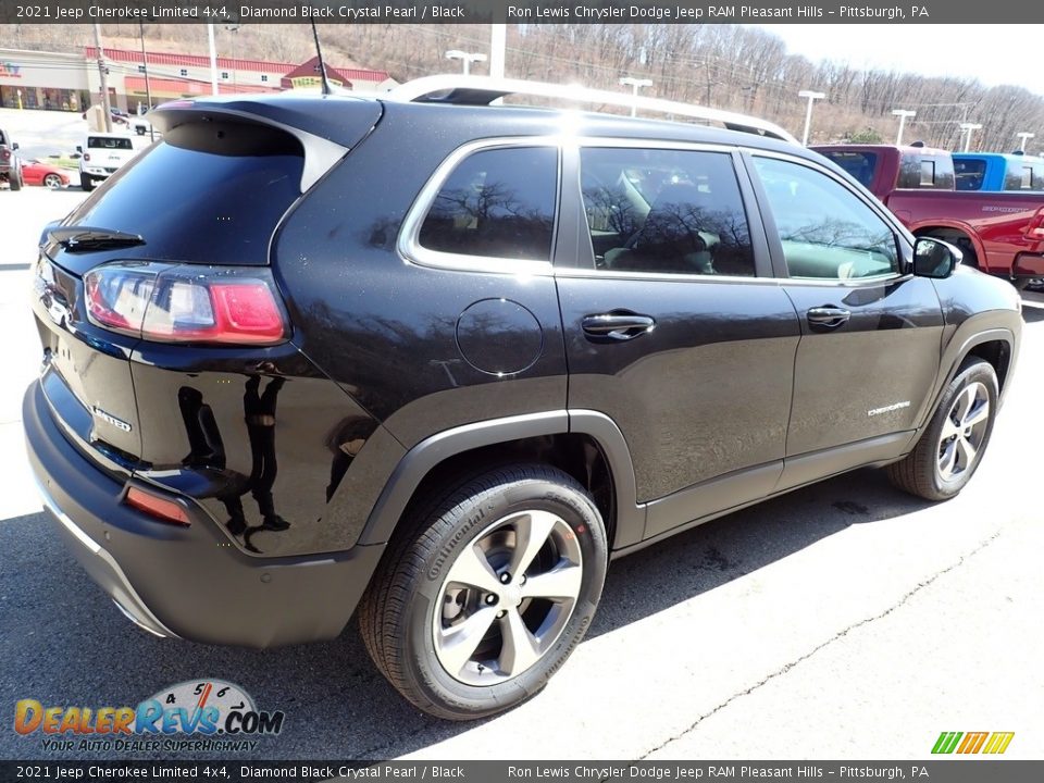 2021 Jeep Cherokee Limited 4x4 Diamond Black Crystal Pearl / Black Photo #6