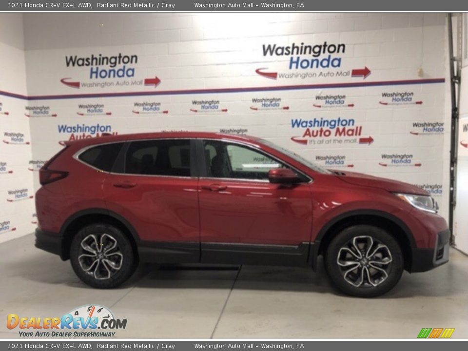 2021 Honda CR-V EX-L AWD Radiant Red Metallic / Gray Photo #1