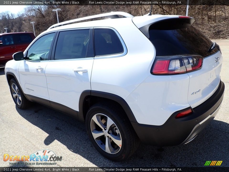 2021 Jeep Cherokee Limited 4x4 Bright White / Black Photo #3