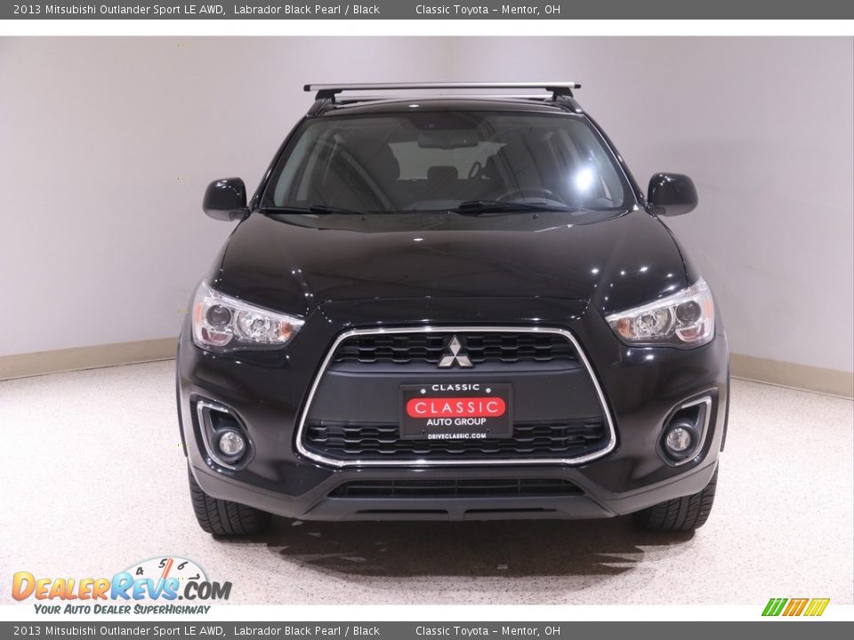 2013 Mitsubishi Outlander Sport LE AWD Labrador Black Pearl / Black Photo #2