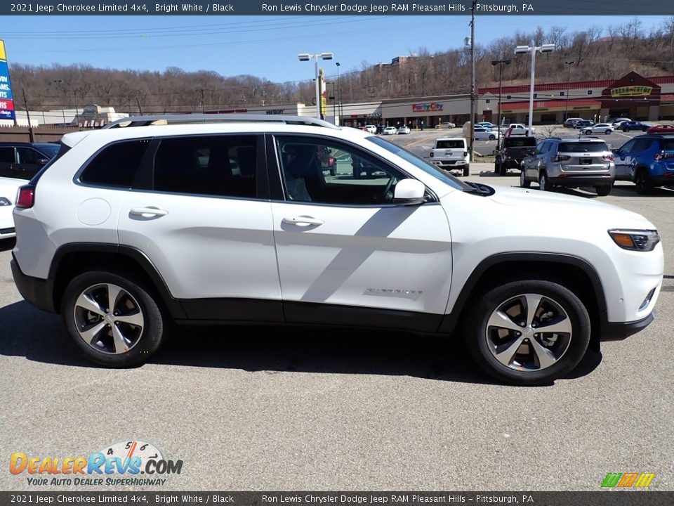 2021 Jeep Cherokee Limited 4x4 Bright White / Black Photo #7