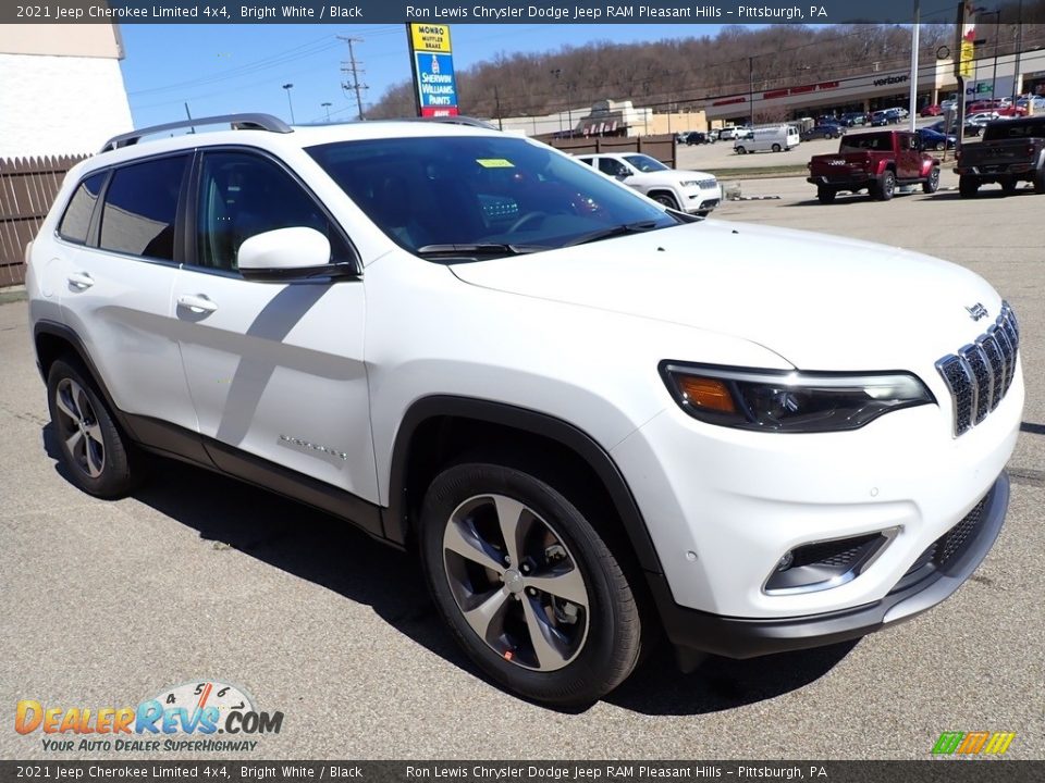 2021 Jeep Cherokee Limited 4x4 Bright White / Black Photo #8