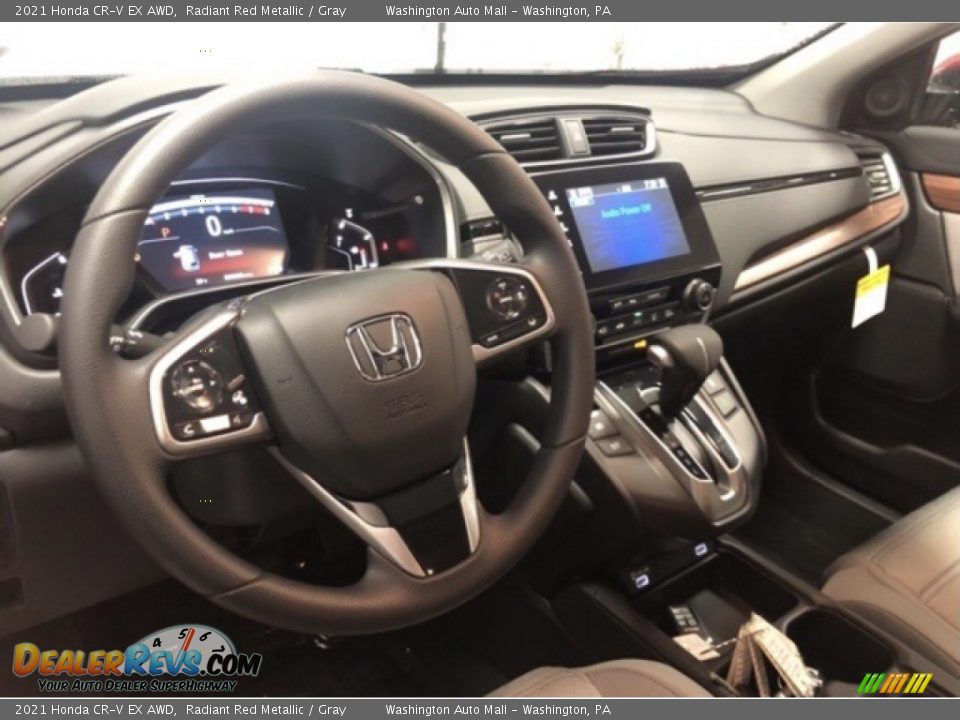 2021 Honda CR-V EX AWD Radiant Red Metallic / Gray Photo #4