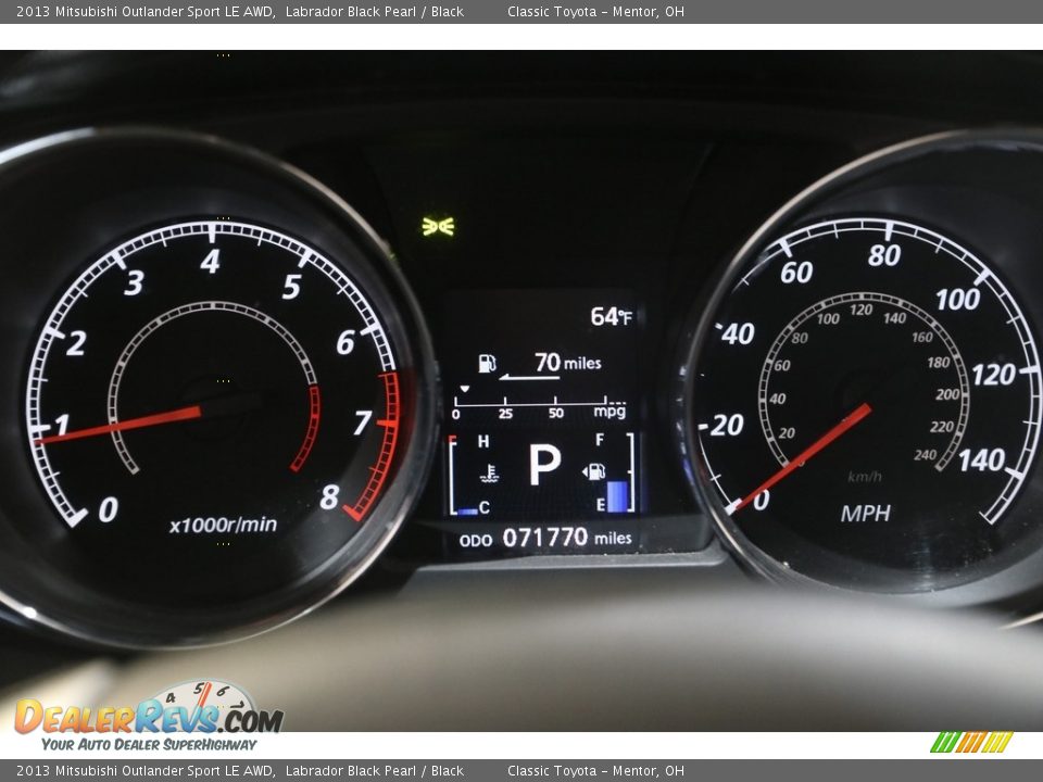 2013 Mitsubishi Outlander Sport LE AWD Gauges Photo #8