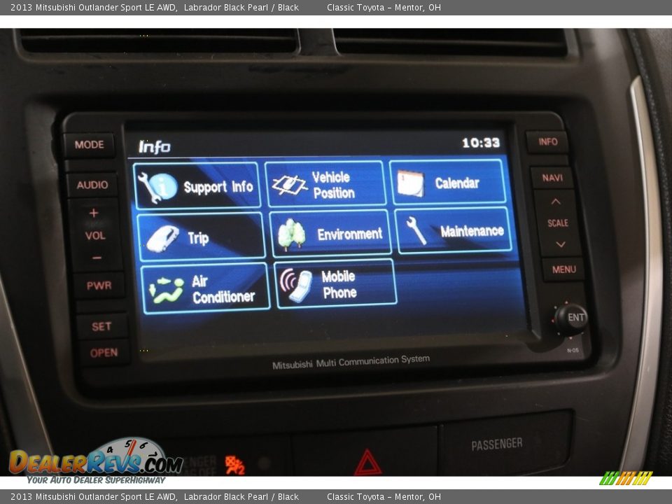 Controls of 2013 Mitsubishi Outlander Sport LE AWD Photo #13