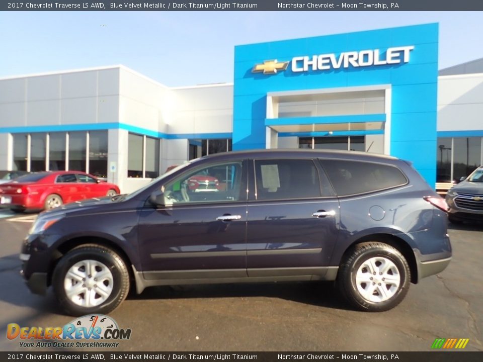 2017 Chevrolet Traverse LS AWD Blue Velvet Metallic / Dark Titanium/Light Titanium Photo #3