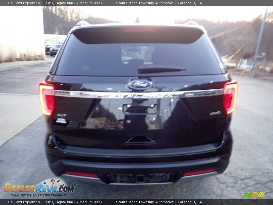 2019 Ford Explorer XLT 4WD Agate Black / Medium Black Photo #3