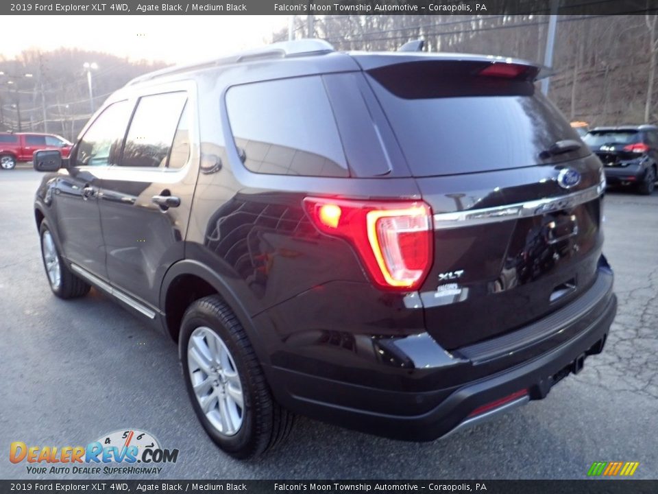 2019 Ford Explorer XLT 4WD Agate Black / Medium Black Photo #5