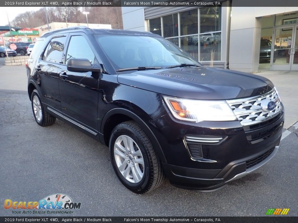 Agate Black 2019 Ford Explorer XLT 4WD Photo #9