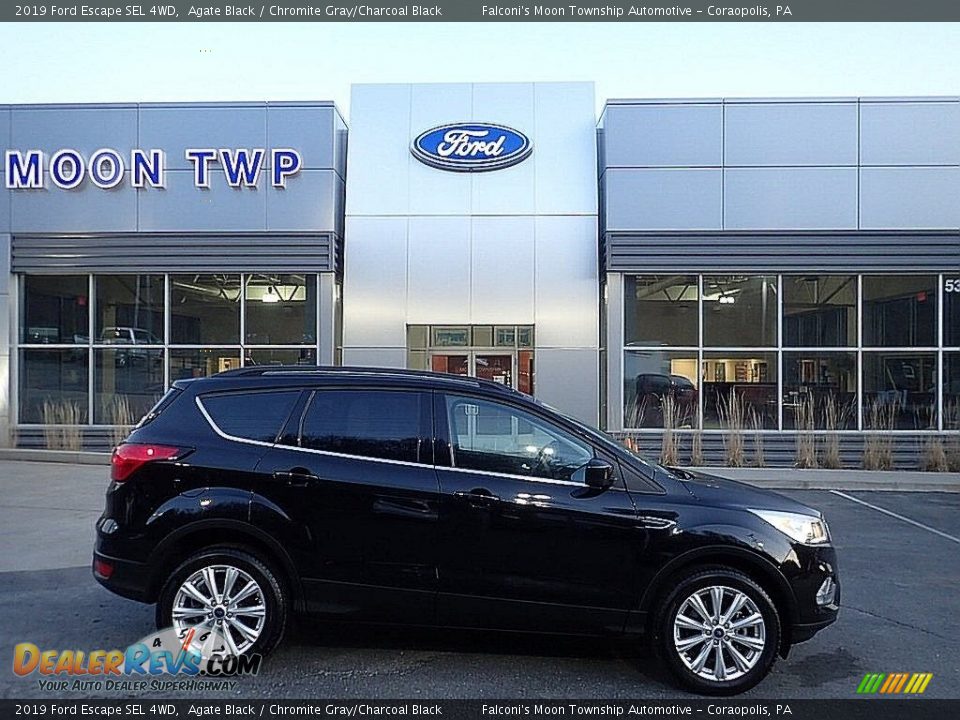 2019 Ford Escape SEL 4WD Agate Black / Chromite Gray/Charcoal Black Photo #1