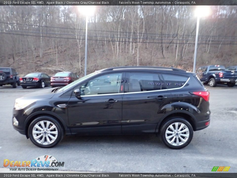 2019 Ford Escape SEL 4WD Agate Black / Chromite Gray/Charcoal Black Photo #6