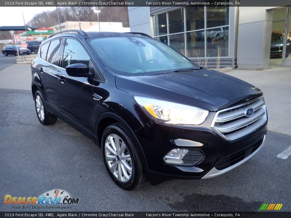 2019 Ford Escape SEL 4WD Agate Black / Chromite Gray/Charcoal Black Photo #9