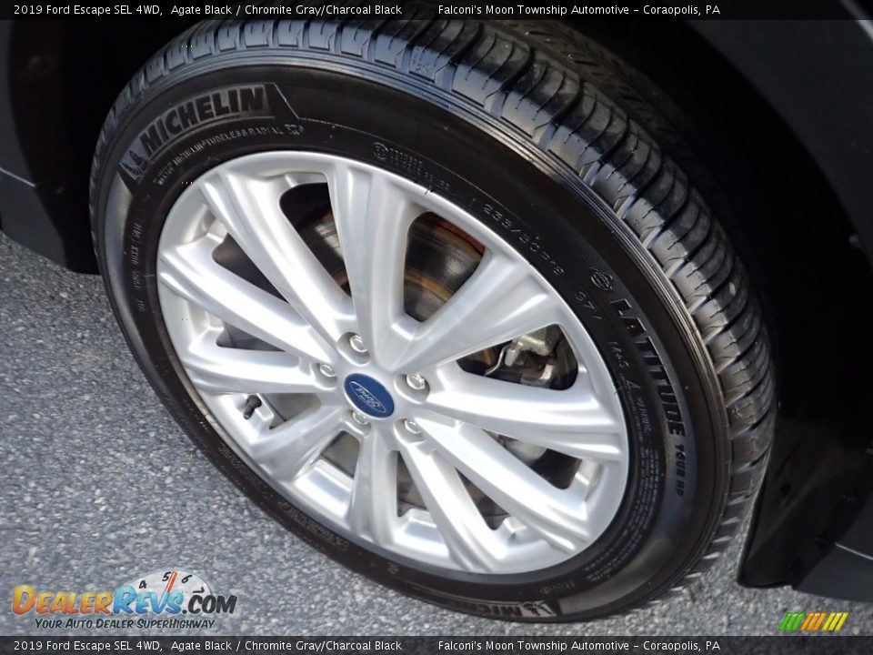 2019 Ford Escape SEL 4WD Agate Black / Chromite Gray/Charcoal Black Photo #10
