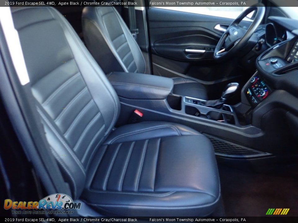 2019 Ford Escape SEL 4WD Agate Black / Chromite Gray/Charcoal Black Photo #11