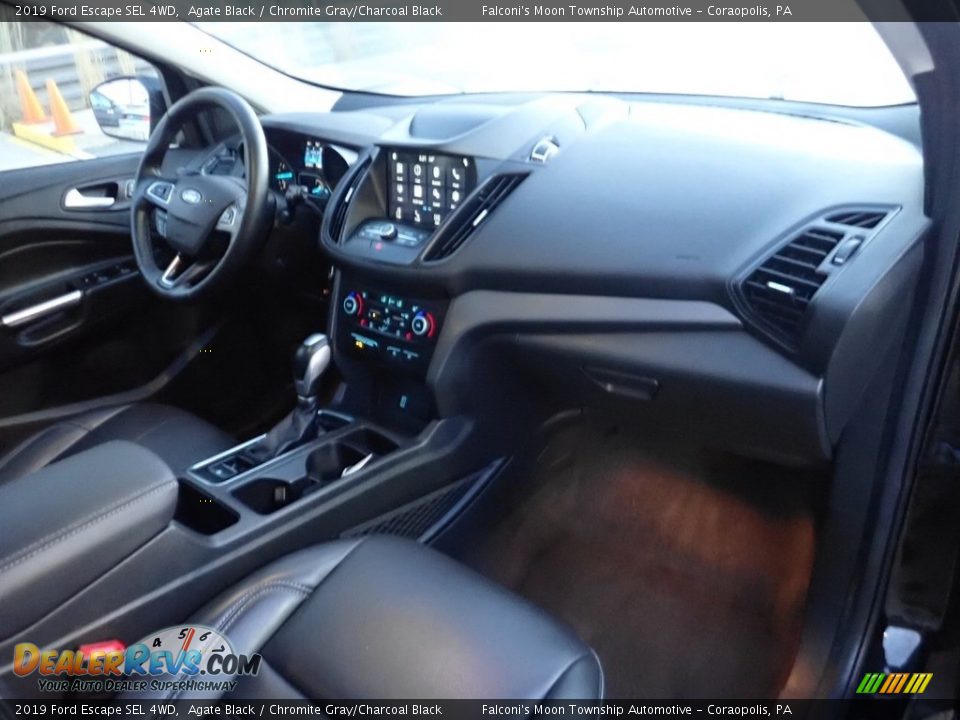 2019 Ford Escape SEL 4WD Agate Black / Chromite Gray/Charcoal Black Photo #12