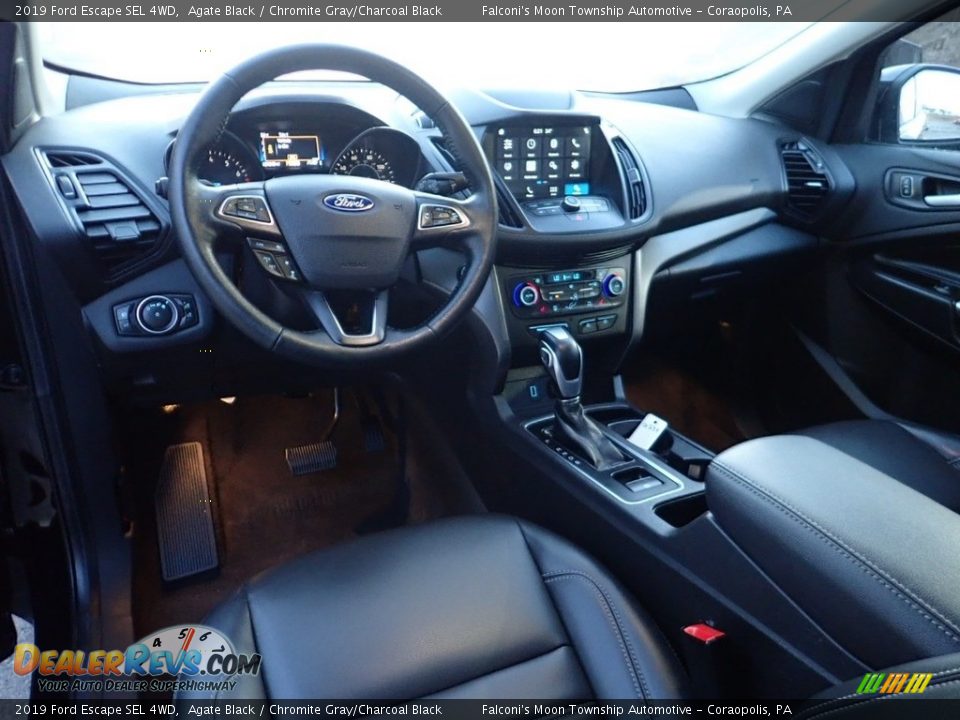 2019 Ford Escape SEL 4WD Agate Black / Chromite Gray/Charcoal Black Photo #17