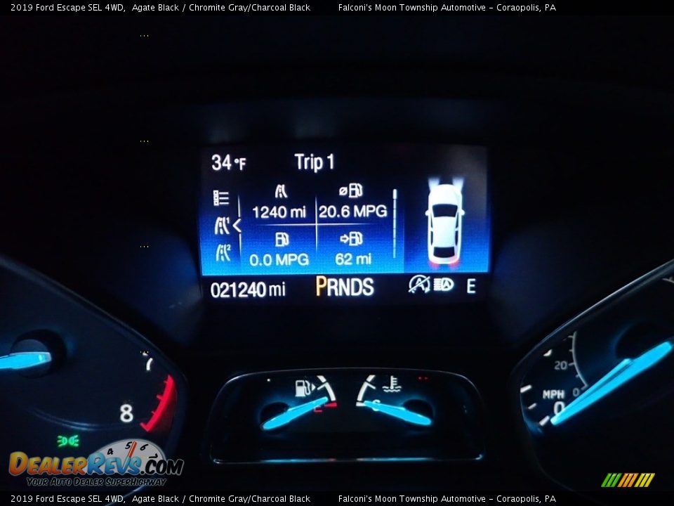 2019 Ford Escape SEL 4WD Agate Black / Chromite Gray/Charcoal Black Photo #24