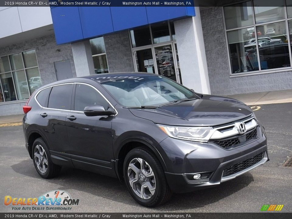 2019 Honda CR-V EX-L AWD Modern Steel Metallic / Gray Photo #1