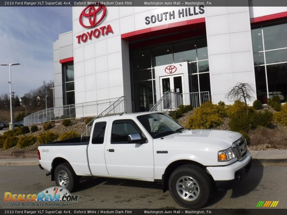 2010 Ford Ranger XLT SuperCab 4x4 Oxford White / Medium Dark Flint Photo #2