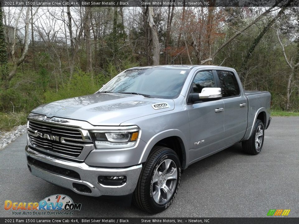 2021 Ram 1500 Laramie Crew Cab 4x4 Billet Silver Metallic / Black Photo #2