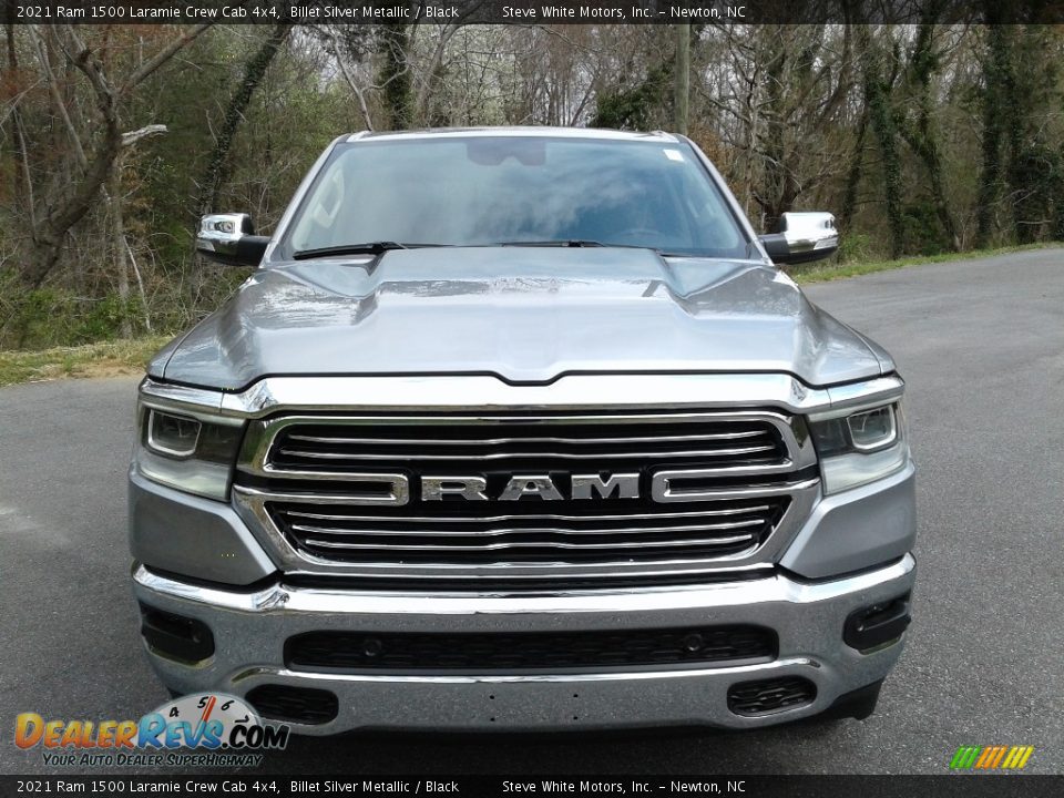 2021 Ram 1500 Laramie Crew Cab 4x4 Billet Silver Metallic / Black Photo #3