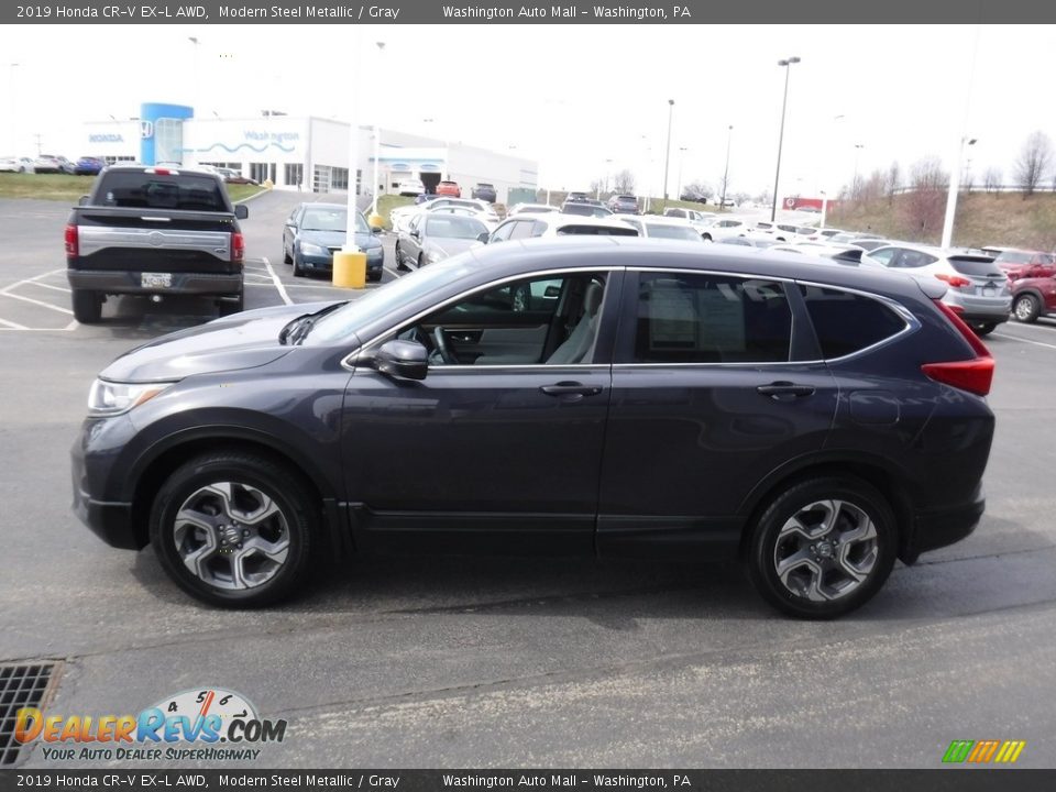 2019 Honda CR-V EX-L AWD Modern Steel Metallic / Gray Photo #6