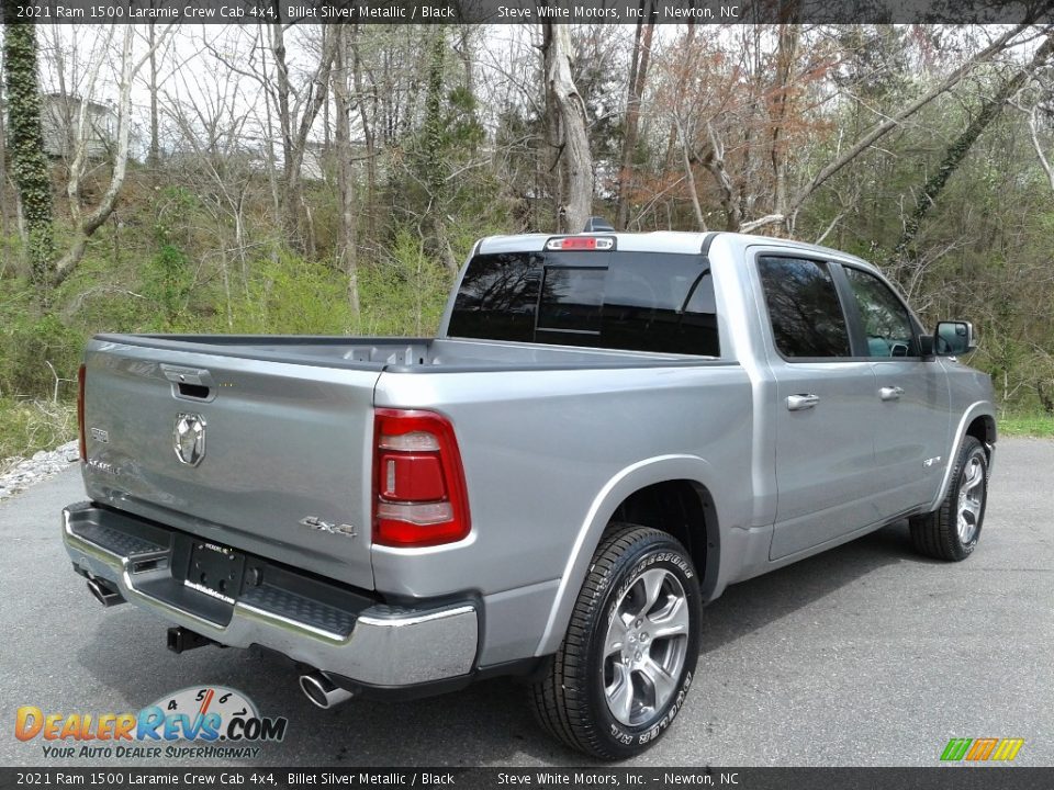 2021 Ram 1500 Laramie Crew Cab 4x4 Billet Silver Metallic / Black Photo #6