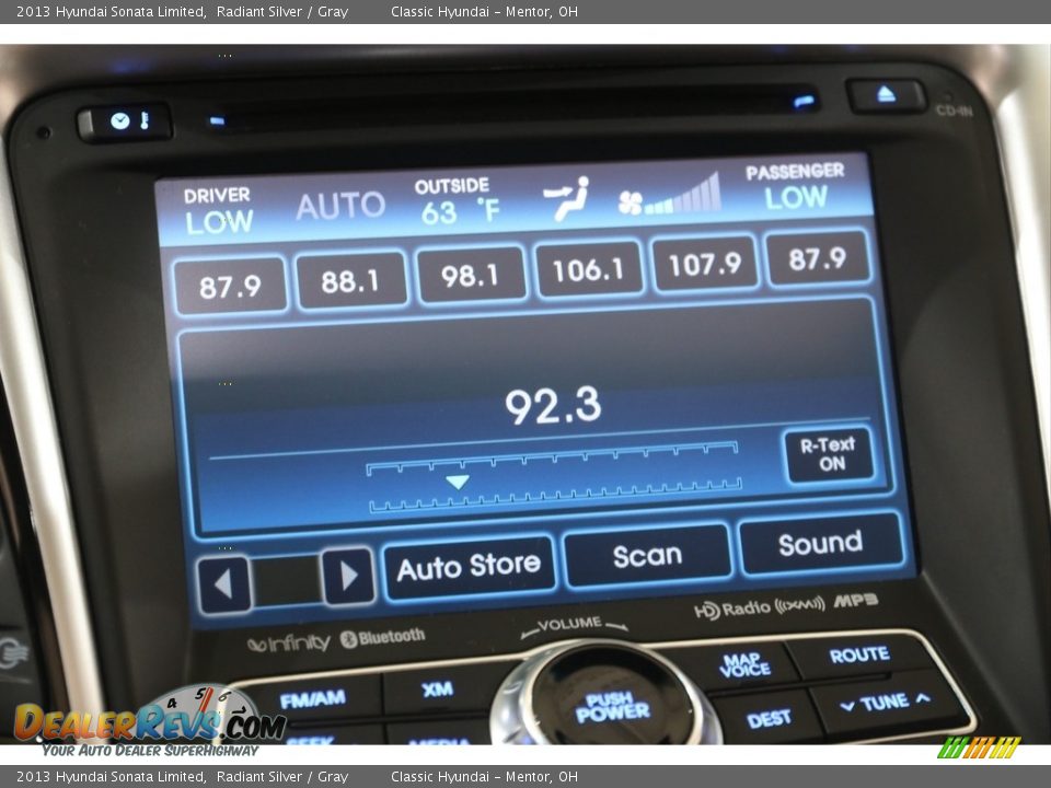 2013 Hyundai Sonata Limited Radiant Silver / Gray Photo #10