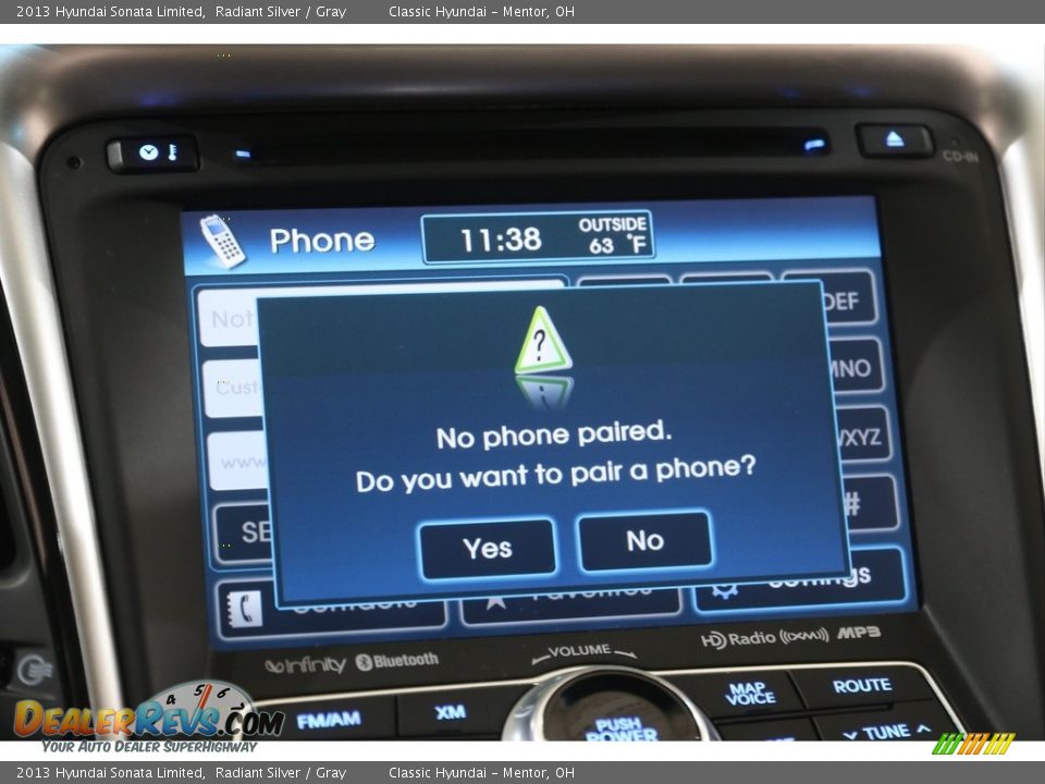 2013 Hyundai Sonata Limited Radiant Silver / Gray Photo #11