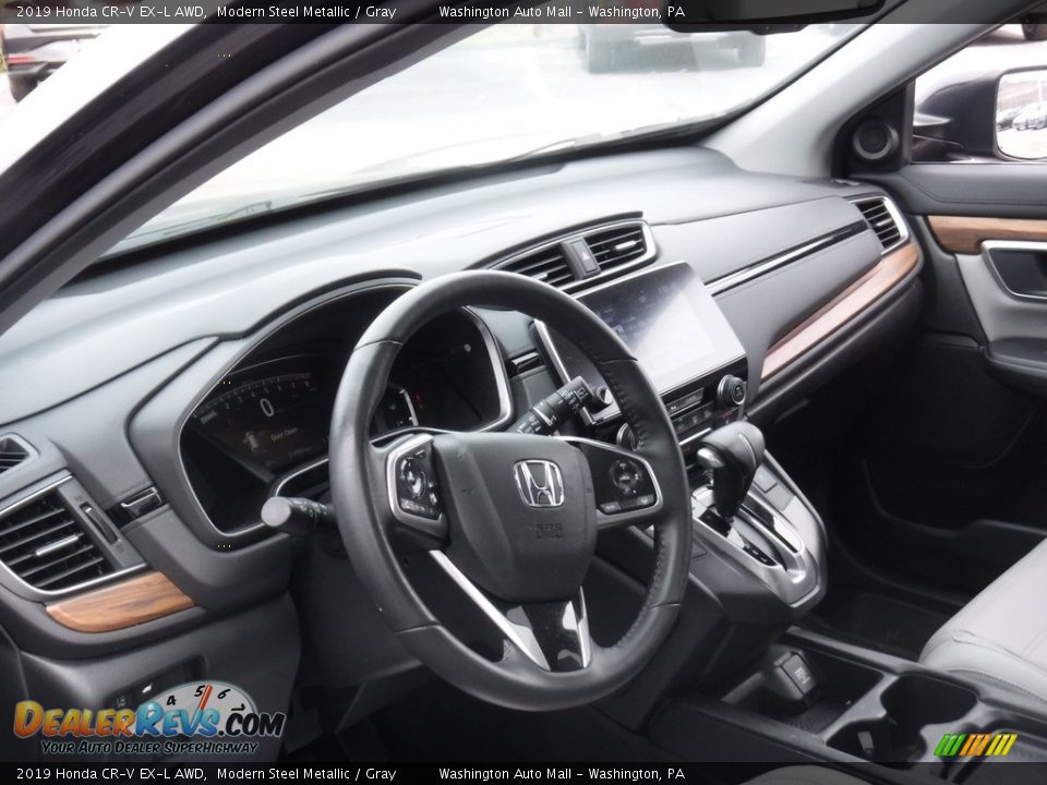 2019 Honda CR-V EX-L AWD Modern Steel Metallic / Gray Photo #15