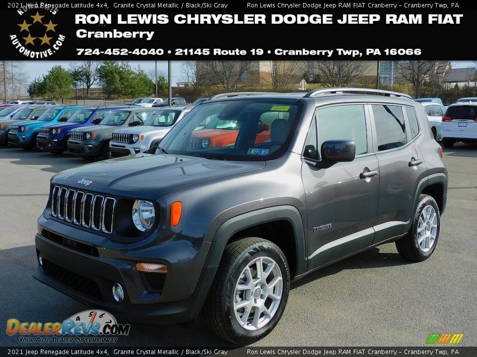 2021 Jeep Renegade Latitude 4x4 Granite Crystal Metallic / Black/Ski Gray Photo #1