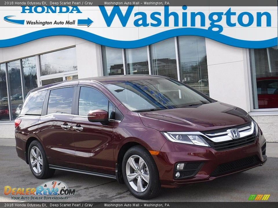 2018 Honda Odyssey EX Deep Scarlet Pearl / Gray Photo #1