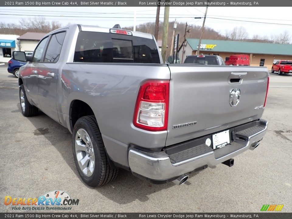 2021 Ram 1500 Big Horn Crew Cab 4x4 Billet Silver Metallic / Black Photo #3